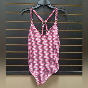Kona Sol One-Piece Swimsuit – Size 18 – Multicolor Chevron